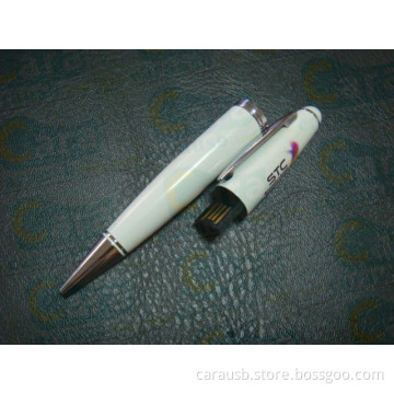 CaraUSB brand ink pen shape usb flash disk custom logo